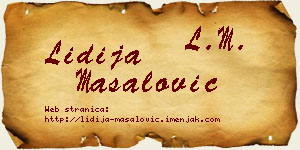 Lidija Masalović vizit kartica